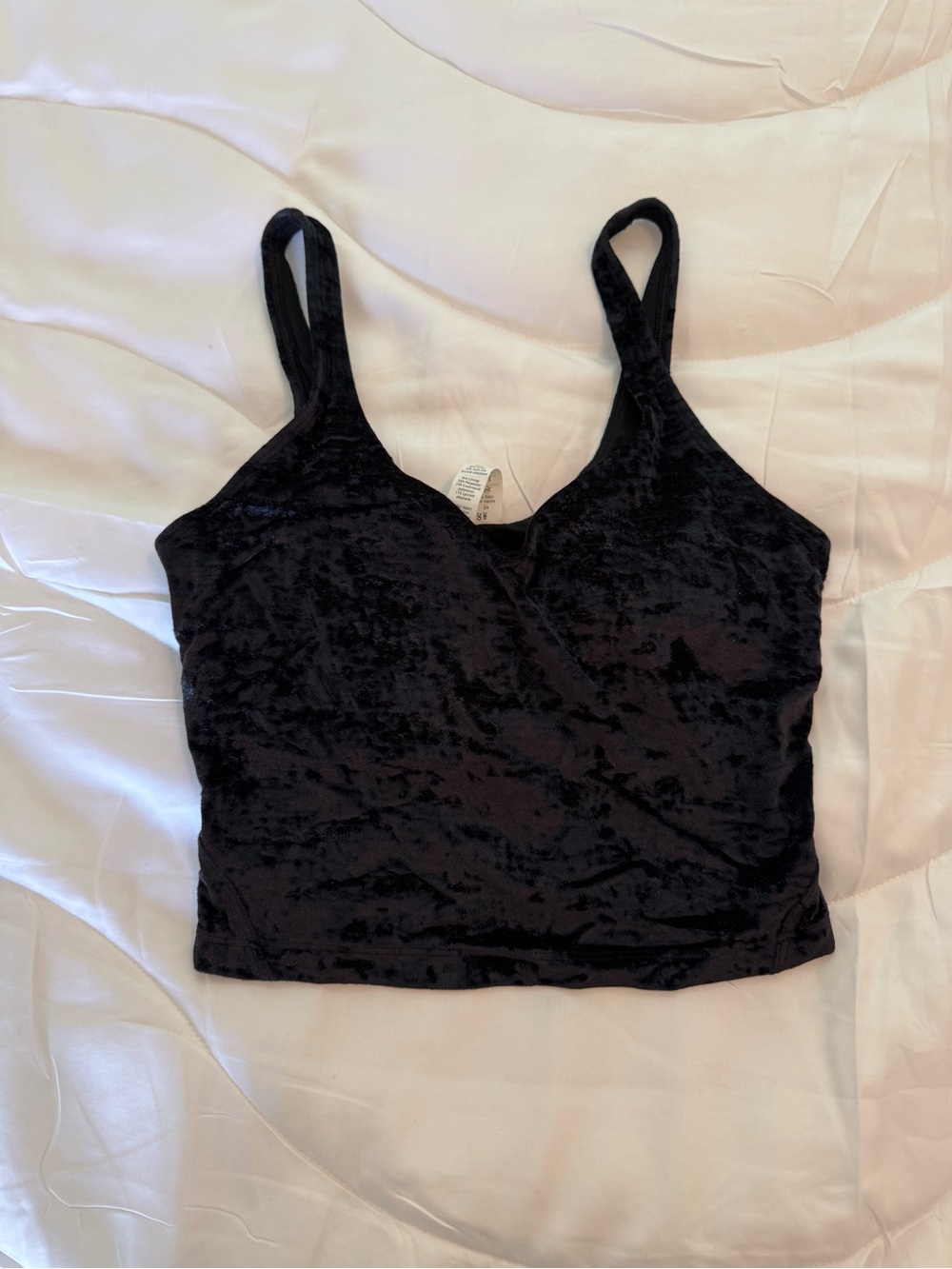 Lululemon align Velvet Crop Tank Top in Black